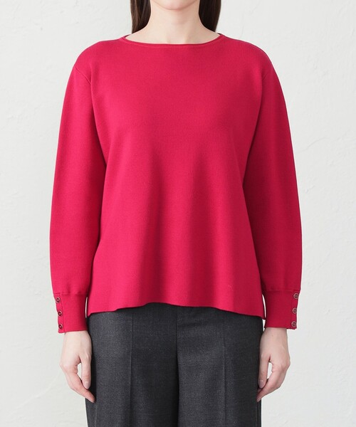 「AMACA」 長袖ニット 38 ダークネイビー レディース_画像5