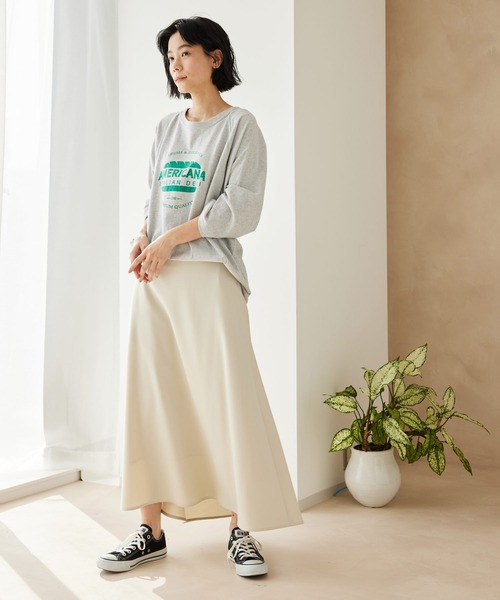 「AMERICANA」 7分袖カットソー FREE スミクロ レディース_画像8