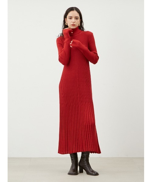 「Mila Owen」 ニットワンピース 1 グレー レディースの画像