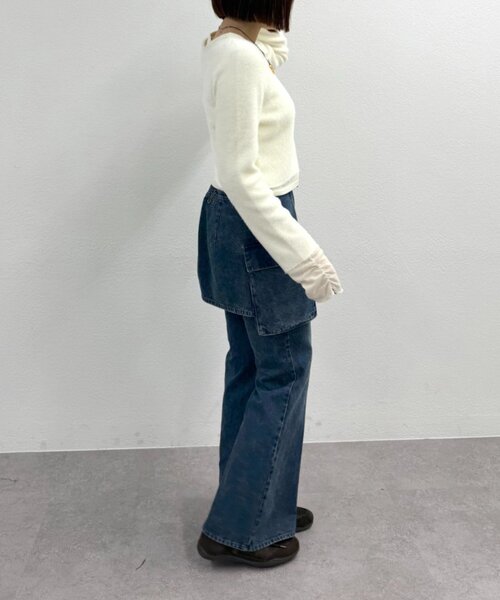 「w closet」 長袖ニット FREE チャコールグレー レディース_画像8
