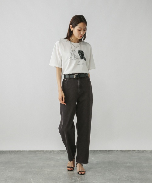 「GLOBAL WORK」 デニムパンツ MEDIUM ブルー レディース_画像2