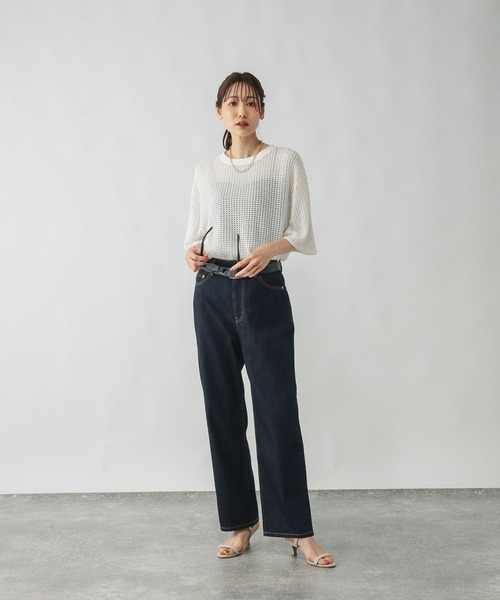 「GLOBAL WORK」 デニムパンツ MEDIUM ブルー レディース_画像6