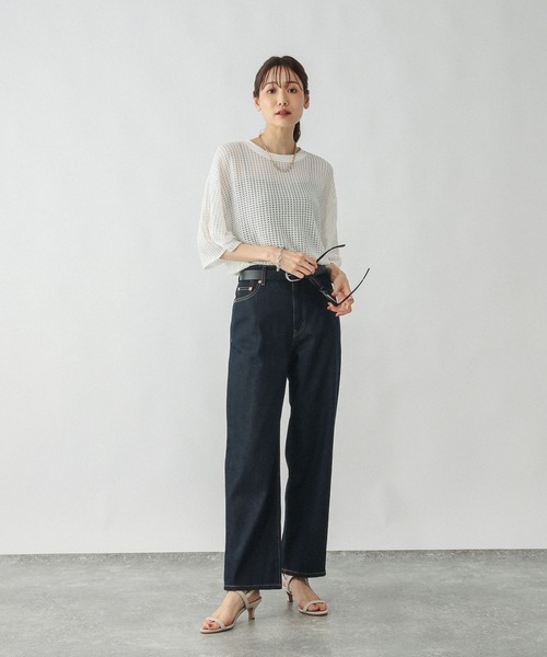 「GLOBAL WORK」 デニムパンツ MEDIUM ブルー レディース_画像7
