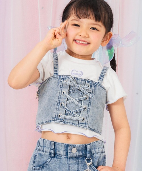 ANAP kids（アナップキッズ） アンサンブル スピンドル ビスチェ × T