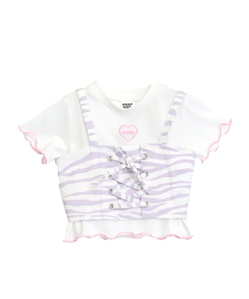 ANAP kids（アナップキッズ） アンサンブル スピンドル ビスチェ × T