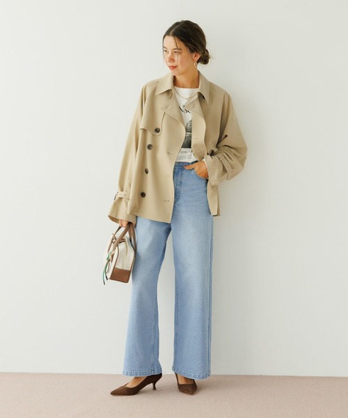 「BAYFLOW」 デニムパンツ LARGE サックスブルー レディース_画像6