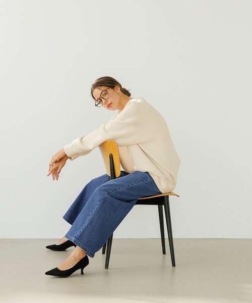 「BAYFLOW」 デニムパンツ LARGE サックスブルー レディース_画像9