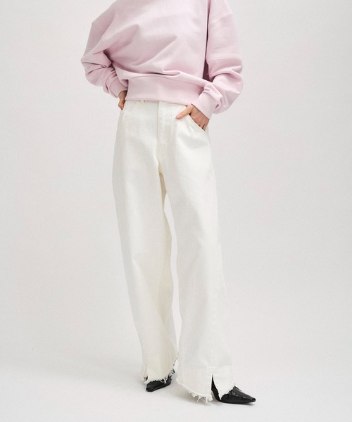 「ADAM ET ROPE'」 デニムパンツ 38 ダークブラウン レディース_1