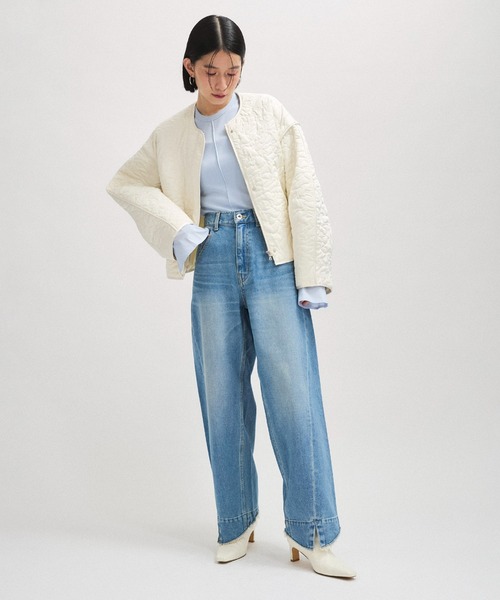 「ADAM ET ROPE'」 デニムパンツ 38 ダークブラウン レディース_8