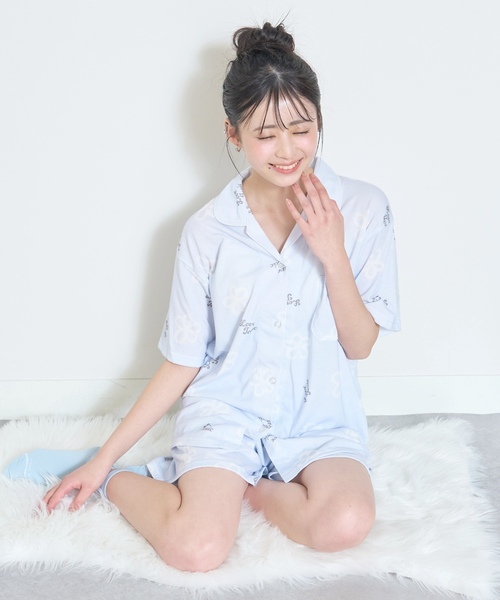 LOVETOXIC パジャマ 「ルームウェア/パジャマ」半袖総柄シャツ