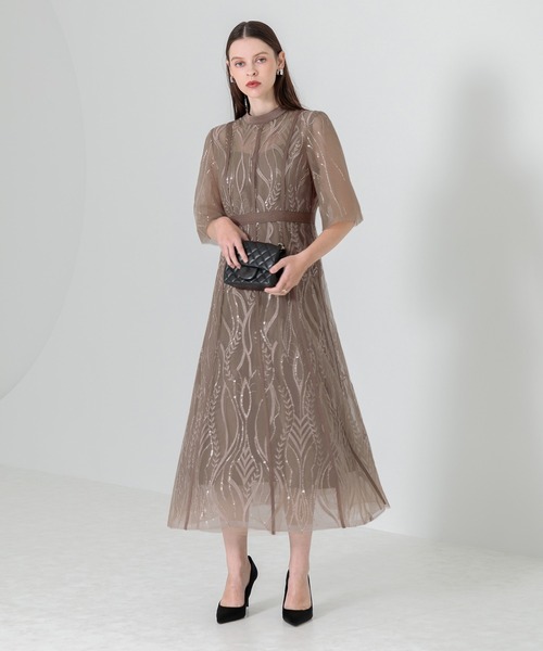 「Leja」 半袖ワンピース LARGE グレー レディース_画像3