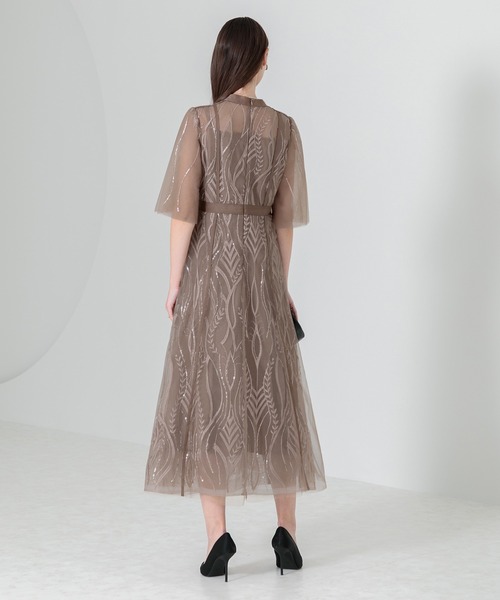 「Leja」 半袖ワンピース LARGE グレー レディース_画像6
