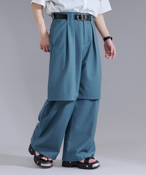 Ellno Loset（エルノロゼット） ワイドパンツ スラックス レイヤード