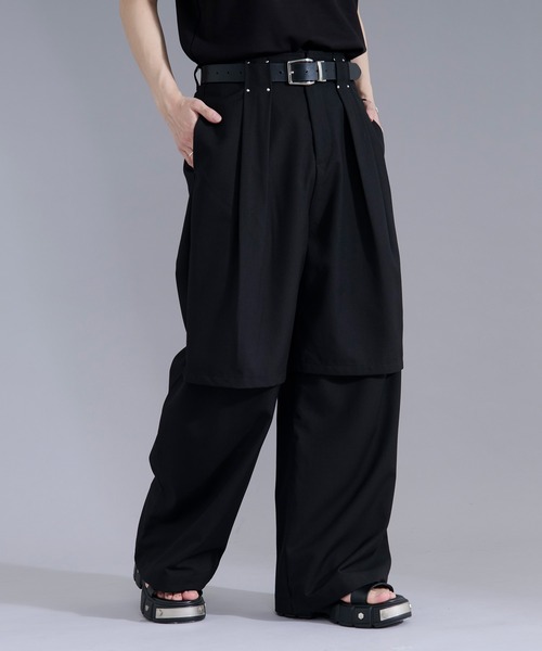 Ellno Loset（エルノロゼット） ワイドパンツ スラックス レイヤード
