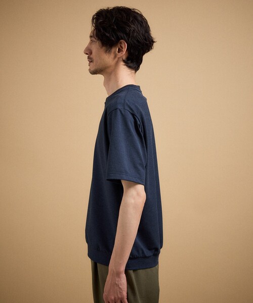 TAKEO KIKUCHI（タケオキクチ） ヘンリーネック tシャツ リネン ライク