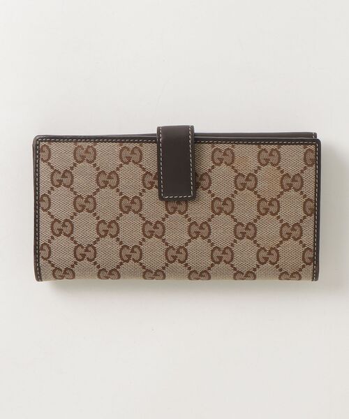 GUCCI（グッチ） GGキャンバス シェリーライン 財布 - ブラウン
