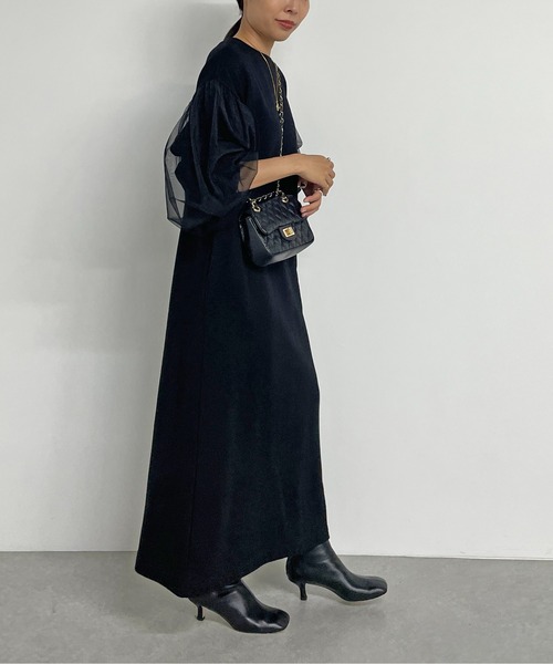 「LOUNGEDRESS」 長袖ワンピース FREE グレー レディース_画像2