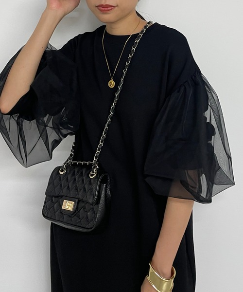 「LOUNGEDRESS」 長袖ワンピース FREE グレー レディース_画像3