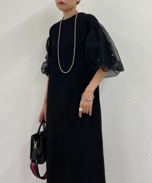 「LOUNGEDRESS」 長袖ワンピース FREE グレー レディース_画像4