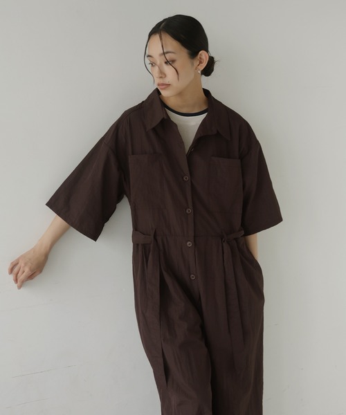 hellam（ヘラム） オールインワン ハーフスリーブジャンプスーツ