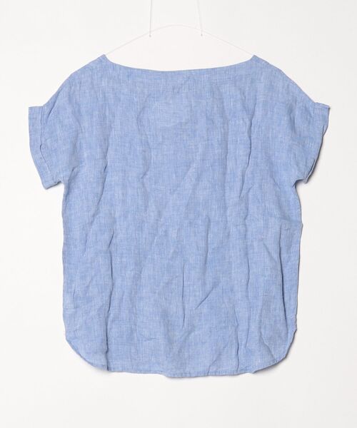 「fog linen work」 半袖ブラウス - ブルー レディース_画像2
