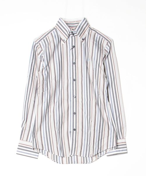 美品 BURBERRY BLACK LABEL 長袖シャツ ストライプ サイズ1 BURBERRY BLACK LABEL（バーバリーブラックレーベル） ストライプ柄