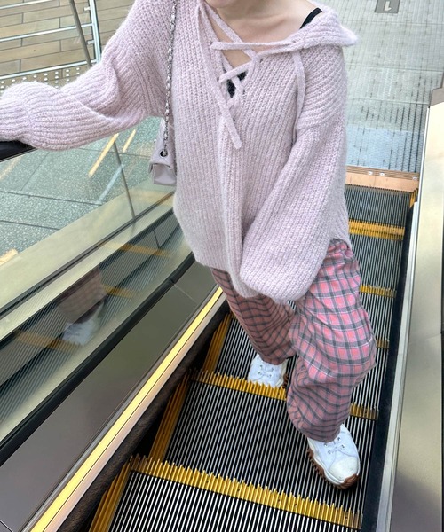 「Alley by w closet」 スラックス FREE ブラウン レディース_画像6