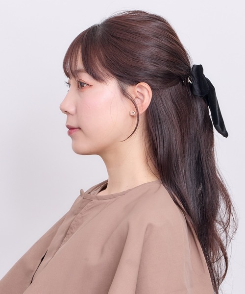 Heartdance（ハートダンス） ヘアクリップ ビジューベロアリボン