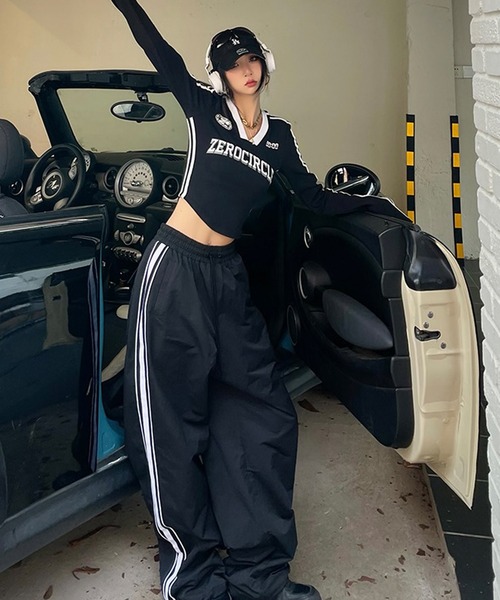 「shopnikoniko」 長袖カットソー フリー ブラック レディース_画像9