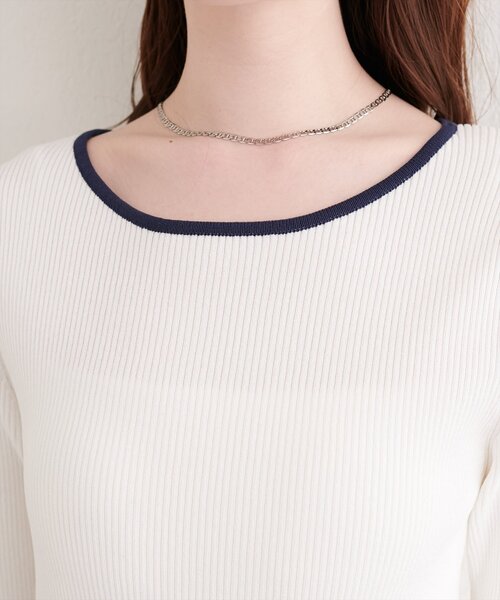 「natural couture」 半袖ニット FREE ブラック レディース_画像9