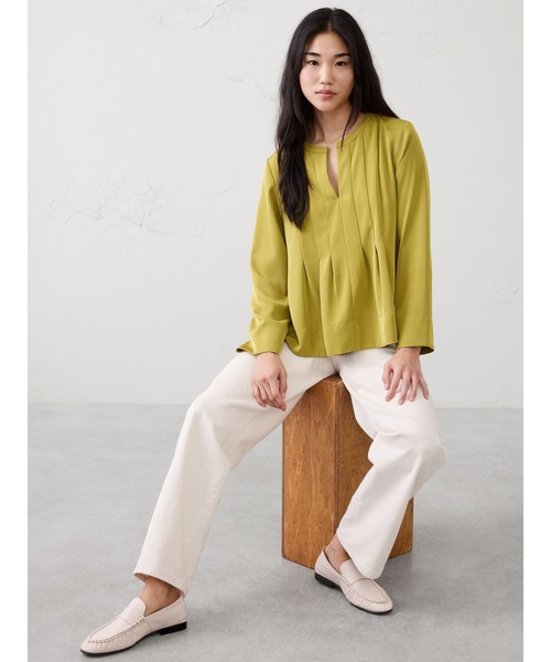 「BANANA REPUBLIC FACTORY STORE」 長袖ブラウス L ブラック系その他 レディース_画像4