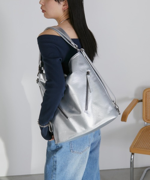 Aunt Marie's（アントマリーズ） 2WAYバッグ FREE シルバー レディース