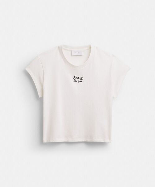 COACH（コーチ） tシャツ 半袖 キャップ スリーブ ボックス クルー