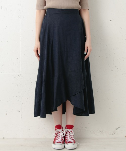 URBAN RESEARCH Sonny Label スカート リネンラップマキシスカート