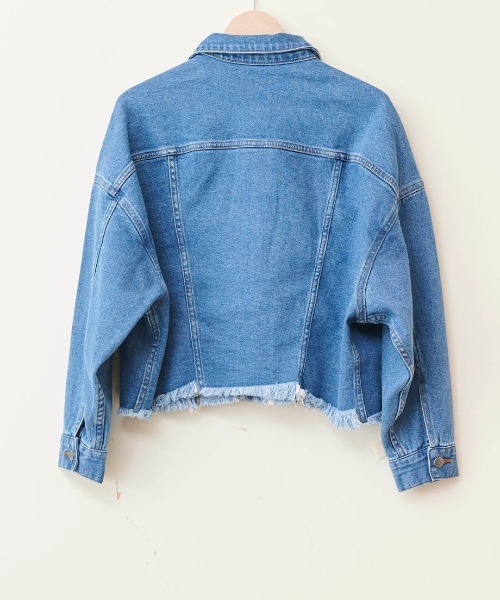 ジャケット Gジャン 《CIMARRON JEANS》FRINGE DENIM JACKET/裾 