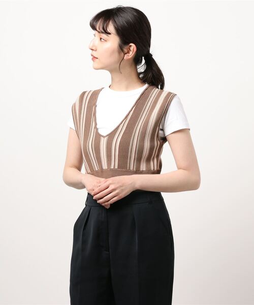 ニット セーター マルチＷＡＹビスチェボレロセット レディース マルチWAYニットビスチェ | mystic(ミスティック)レディース