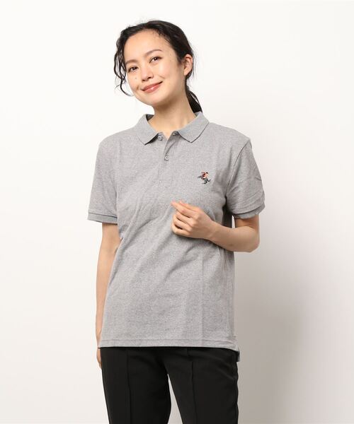 prayingナポレオン風装飾 半袖ポロシャツ ブラック GIORDANO 