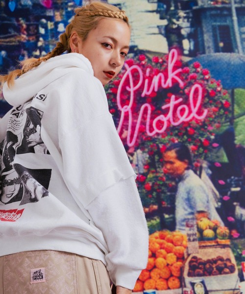 RNA（アールエヌエー） パーカー M1990 PINK MOTEL ハードWASH