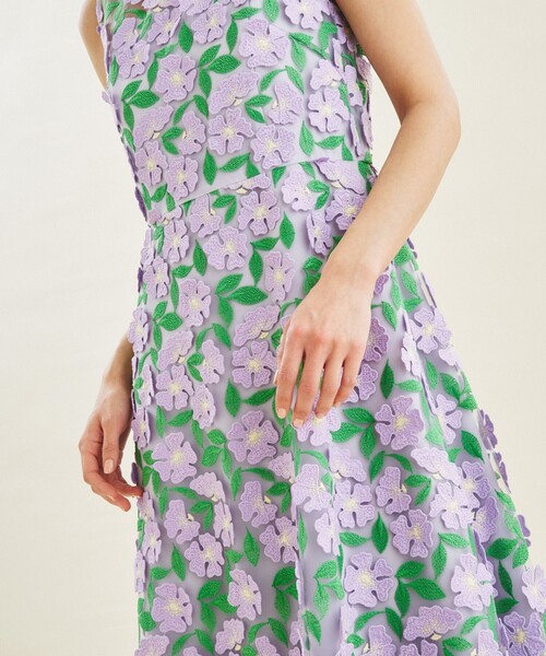 GRACE CONTINENTAL フラワー3Dフレアワンピース フラワー3Dフレアワンピース / GRACE CONTINENTAL | GRACE