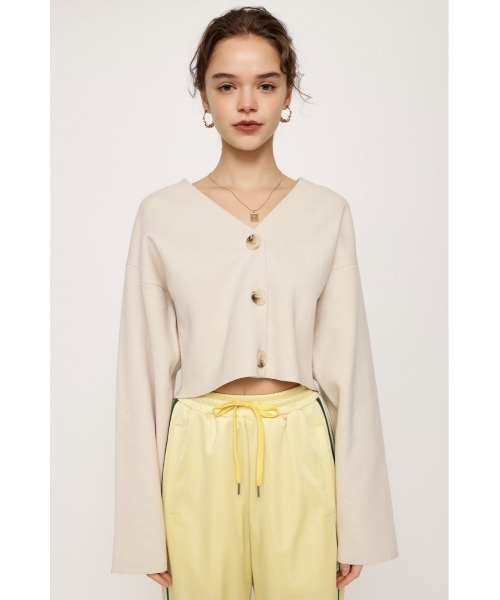 SLY カーディガン MILANO RIB CROP C/D ミラノリブ クロップ ショート