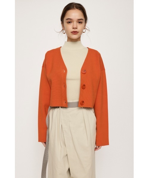 SLY（スライ） カーディガン MILANO RIB CROP C/D ミラノリブ クロップ