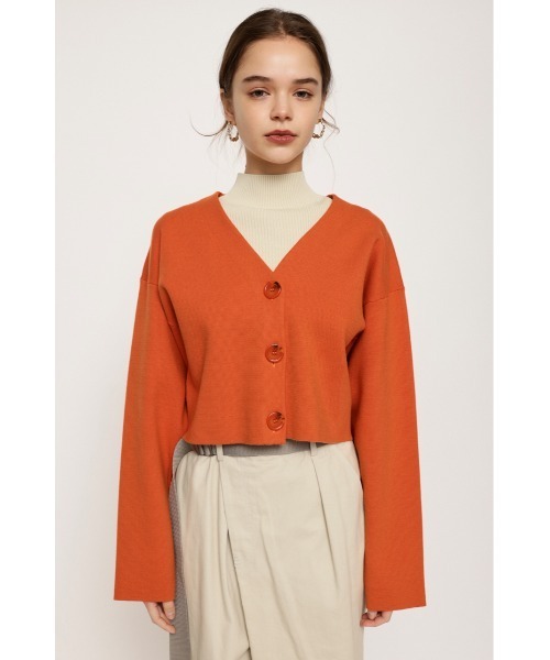 SLY（スライ） カーディガン MILANO RIB CROP C/D ミラノリブ クロップ