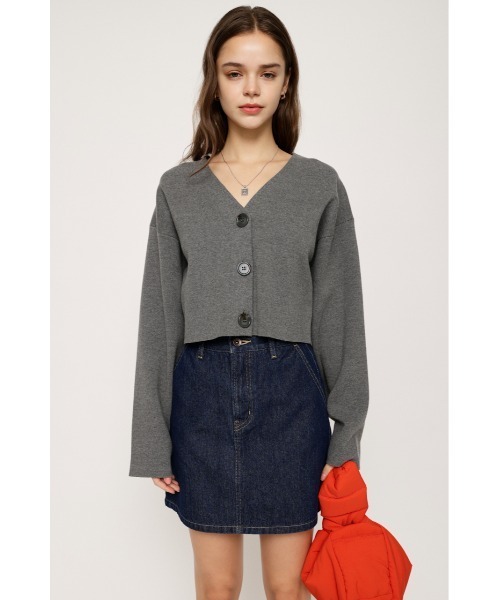 SLY（スライ） カーディガン MILANO RIB CROP C/D ミラノリブ クロップ