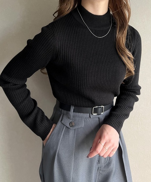 JUNOAH（ジュノア） ニット セーター プチハイネックリブニット