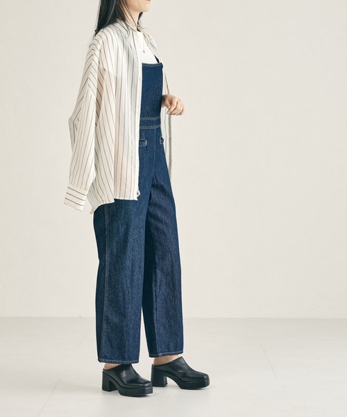 ジョージズ　ストライプBIGシャツ　ブルー　Mサイズ BIGシャツ（シャツ/ブラウス）｜GEORGE'S（ジョージズ）の