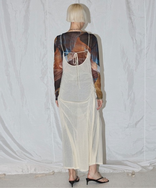 JOSE MOON ワンピース SHEER CAMISOLE KNIT DRESS/シアーキャミソール 