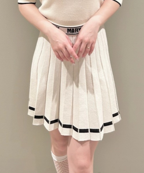 【LILY BROWN×MARY QUANT】ニットプリーツスカート LILY BROWN（リリーブラウン）の「【LILY BROWN×MARY QUANT