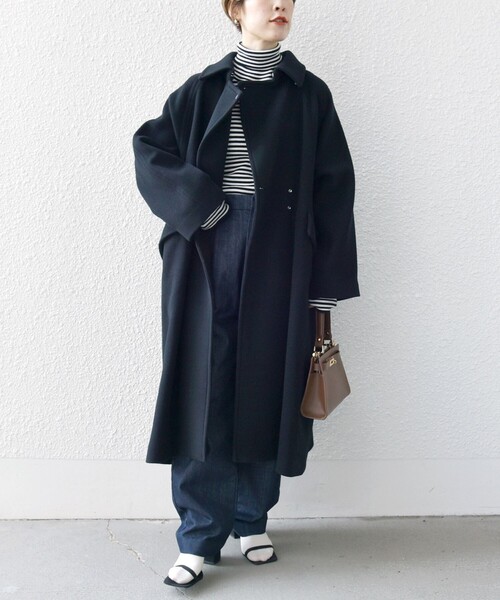 SHIPS any ステンカラーコート コート any: バルマカーン コクーン