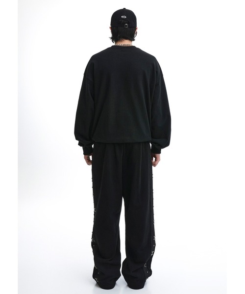 ★OY★B.S LOGO SWEAT PANTS-BLACK★正規品/韓国直送料込/人気 OY/オーワイ』 S.R STONE SWEAT PANTS/ストーンデザイン
