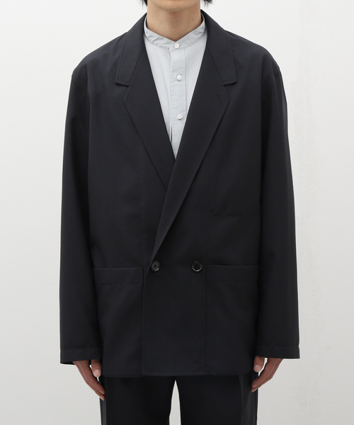 【関税込み】LEMAIRE ブラック ベルト ツーポケット ジャケット LEMAIRE コート ジャケット 「LEMAIRE / ルメール」DB WORKWEAR